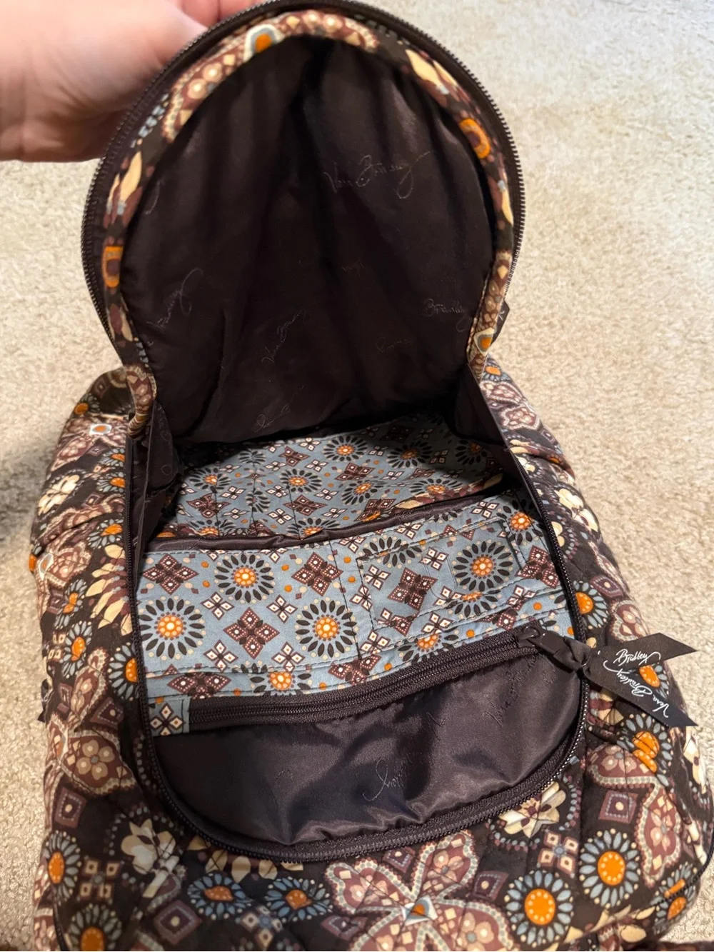 Vera Bradley 12x16 Retired Pattern Backpack with Laptop Compartment